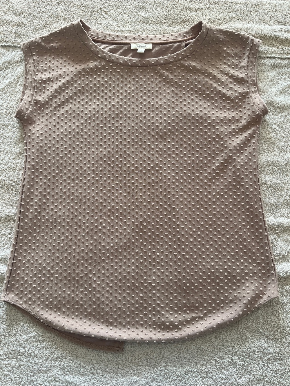 Wilfred Blush Dot-Textured Sleeveless Tank